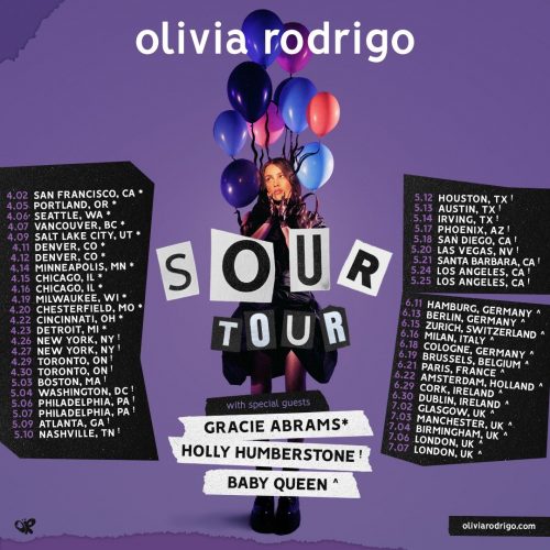 Congratulations Olivia Rodrigo for her 2022 Tour Sell Out
